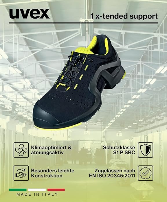 Uvex 8514 x-tended support S1 P SRC Shoes - Comfortable Protection