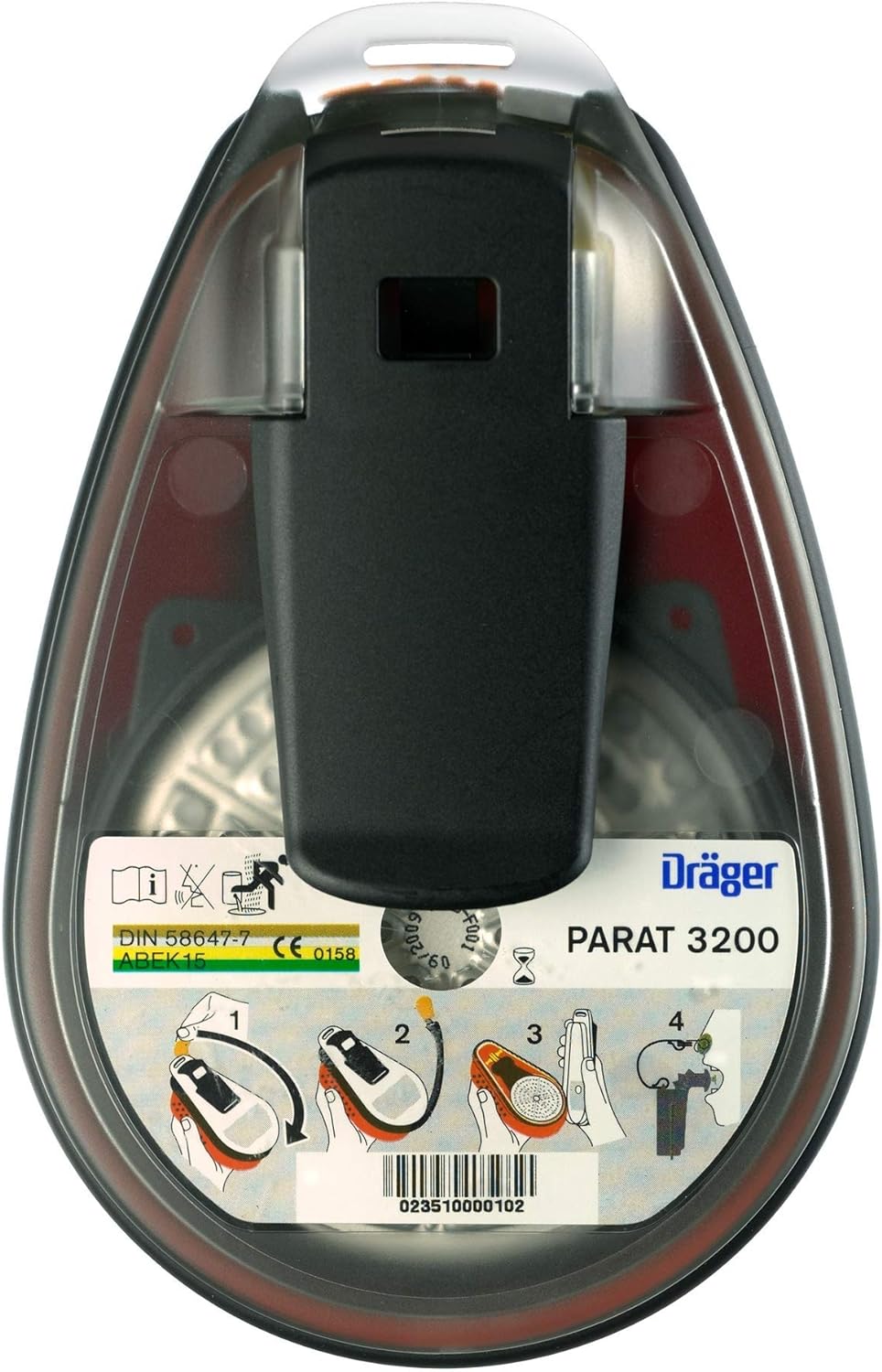 Drager PARAT 3200 Emergency Escape Mask – ABEK15 Filter
