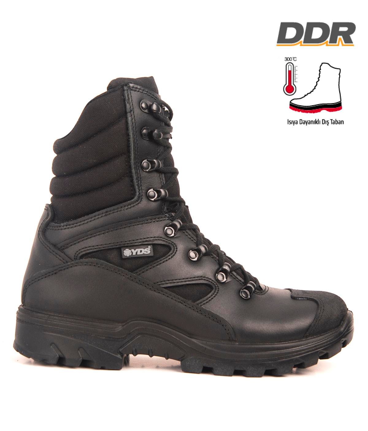 UKTR 8061 Black Waterproof Zippered Boots - Anti-Slip & Durable