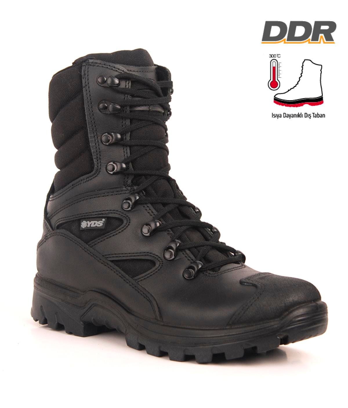 UKTR 8061 Black Waterproof Zippered Boots - Anti-Slip & Durable