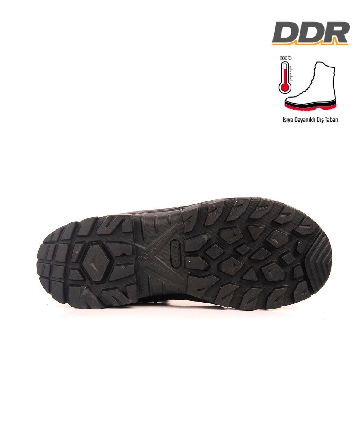 UKTR 8061 Black Waterproof Zippered Boots - Anti-Slip & Durable