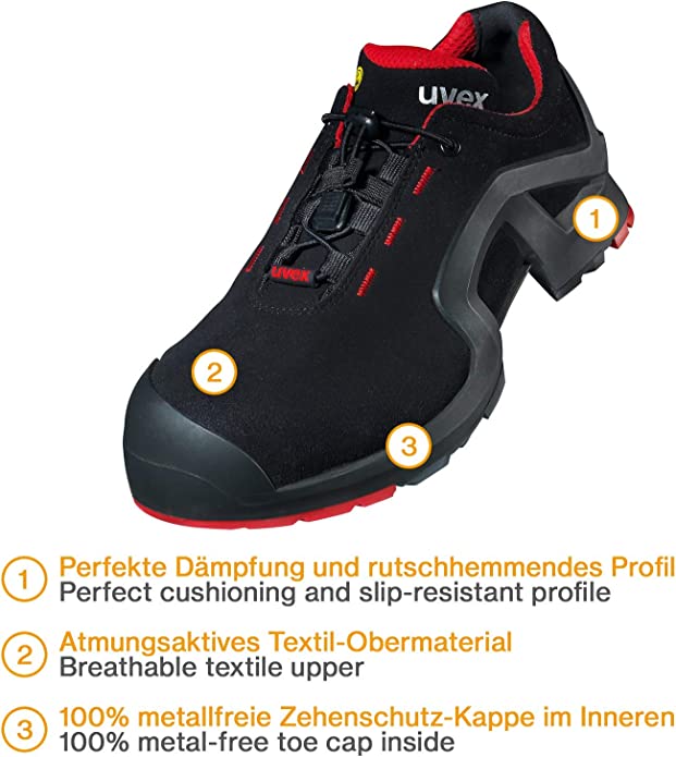 Uvex 8516 Sport Work Shoes S3 SRC ESD - Lightweight & Safe