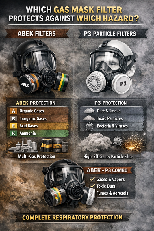 Which Gas Mask Filter Protects Against Which Hazard?